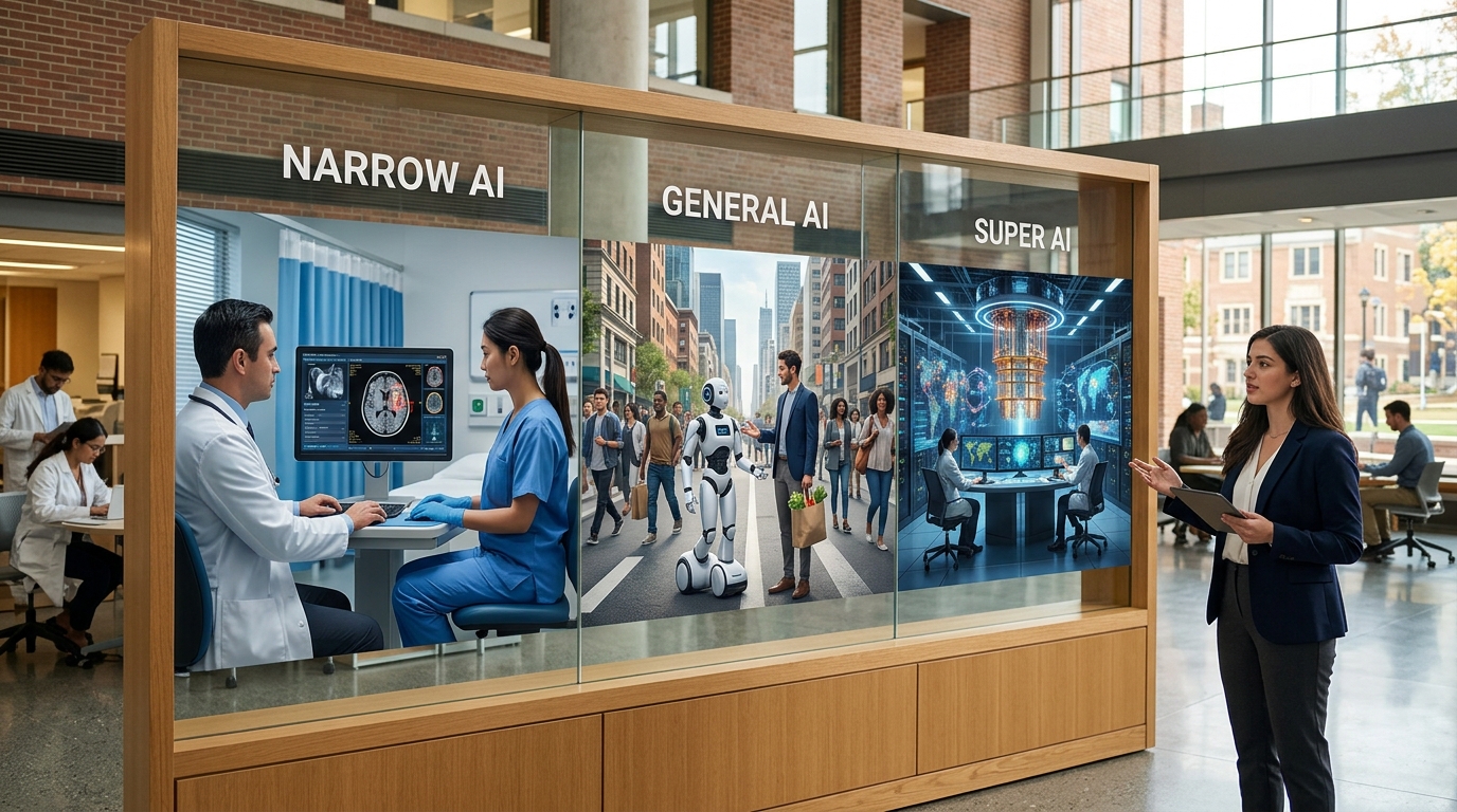 Les principaux types d'intelligence artificielle : IA faible, forte et superintelligence